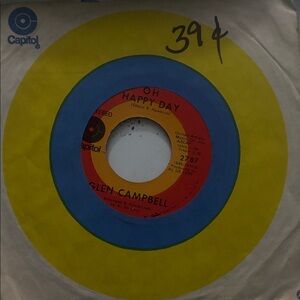 Glen Campbell Vinyl Record - Blue and Yellow